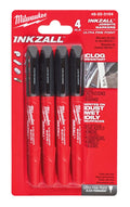 Milwaukee 48223154 Marker 0.6mm Black (Pack 4)