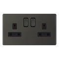 Selectric 5MPLUS-12-22 Dark Bronze 2G 13A Socket