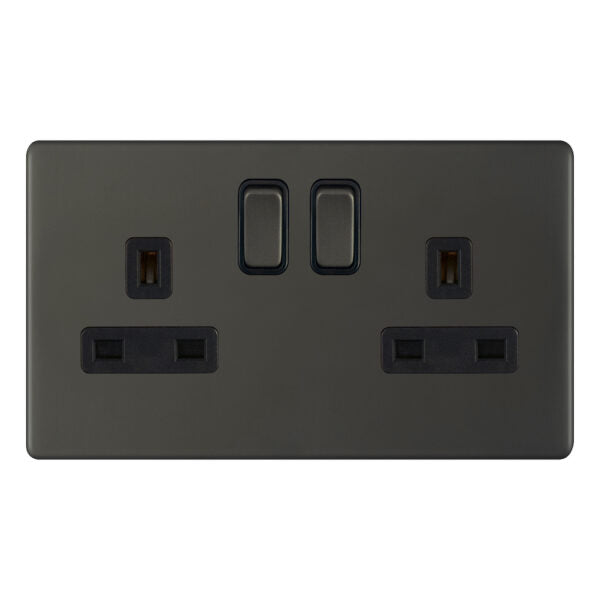 Selectric 5MPLUS-12-22 Dark Bronze 2G 13A Socket