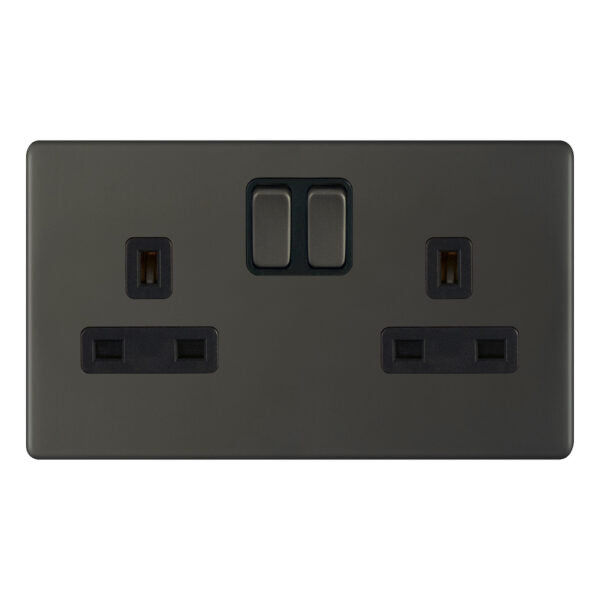 Selectric 5MPLUS-12-51 Dark Bronze 2G 13A Socket