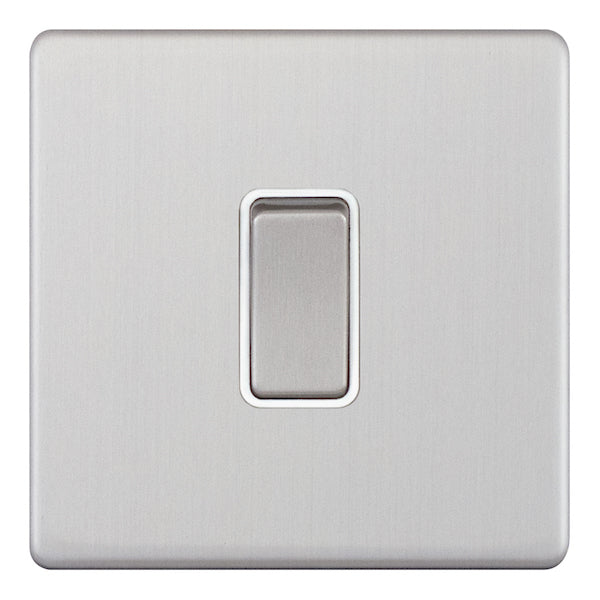 Selectric 5MPLUS-701 Satin Chrome White Insert 1G 10A Light Switch