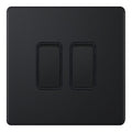 Selectric 5MPLUS-802 Matt Black 2G 10A Light Switch