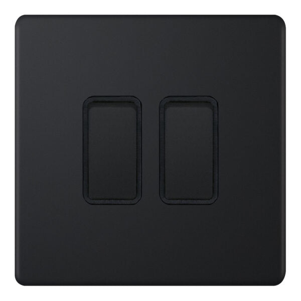Selectric 5MPLUS-802 Matt Black 2G 10A Light Switch