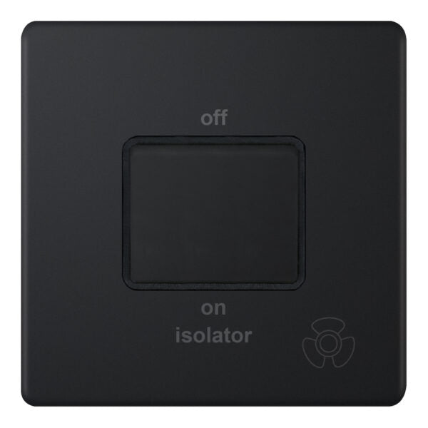 Selectric 5MPLUS-808 Matt Black 1G 3 Pole Fan Isolator Switch