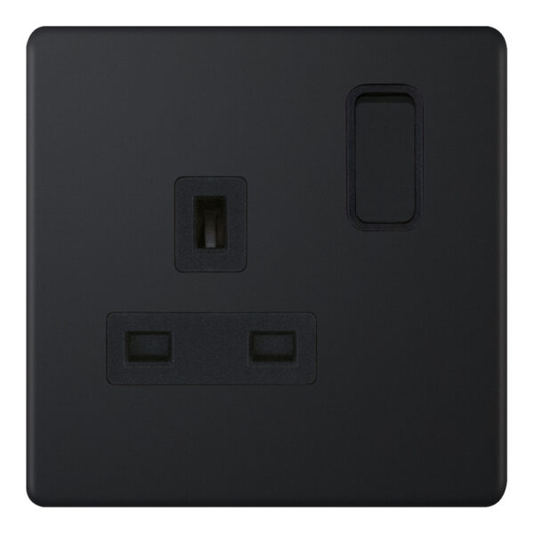 Selectric 5MPLUS-821 Matt Black 1G 13A Socket