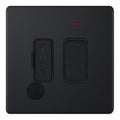 Selectric 5MPLUS-830 Matt Black 13A Fused Connection Unit With LED Neon & Flex Outlet