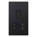 Selectric 5MPLUS-832 Matt Black Dual Voltage Shaver Socket 115V & 230V