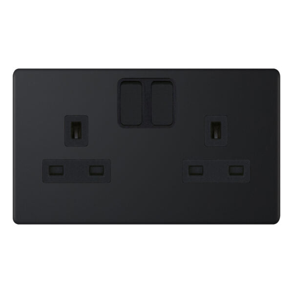 Selectric 5MPLUS-851 Matt Black 2G 13A Socket