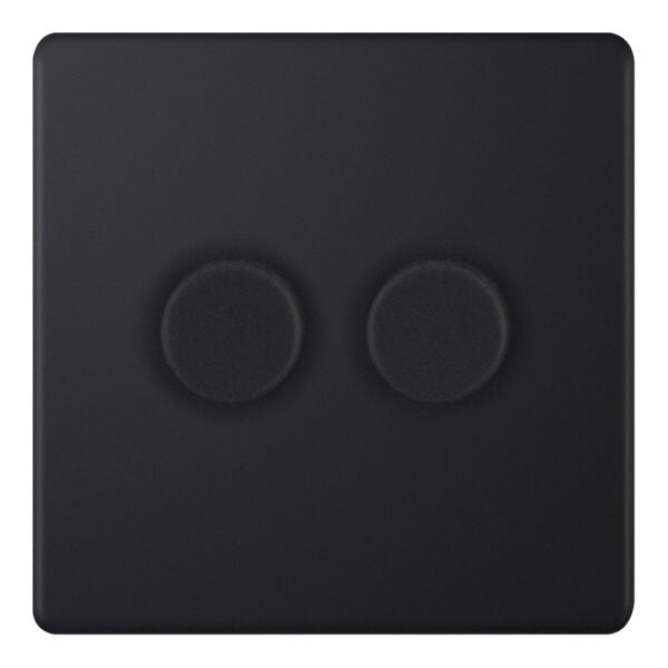 Selectric 5MPLUS-865 Matt Black 2G Dimmer Switch 5/100W