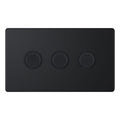 Selectric 5MPLUS-866 Matt Black 3G Dimmer Switch 5/100W