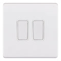Selectric 5MPLUS-902 Matt White White Inserts 2G 10A Light Switch