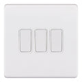Selectric 5MPLUS-903 Matt White White Inserts 3G 10A Light Switch