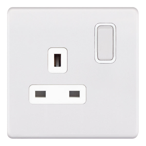 Selectric 5MPLUS-921 Matt White White Insert 1G 13A Socket