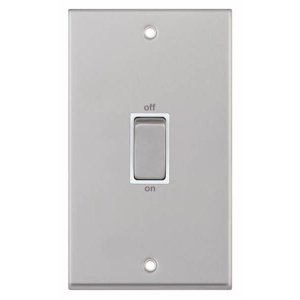 Selectric 7MPRO-148 Satin Chrome White Inserts 2G 45A DP Switch