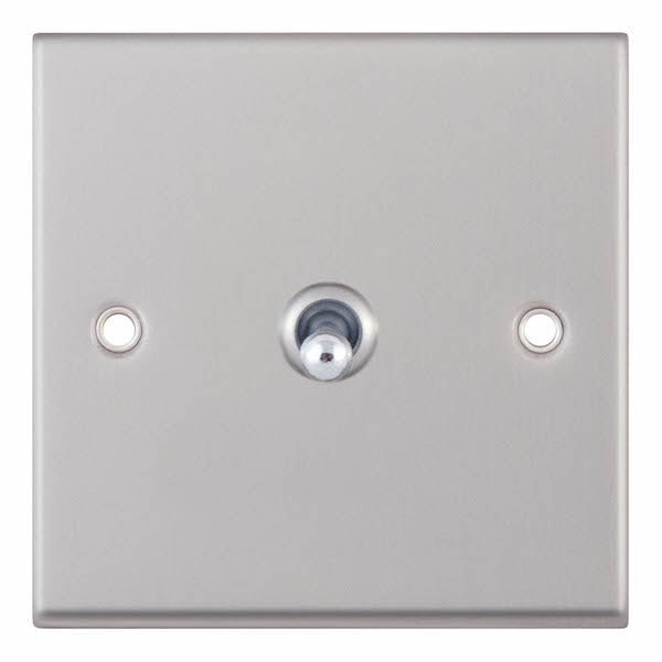 Selectric 7MPRO-174 Satin Chrome Black Inserts 1G 2 Way 10A Toggle Switch
