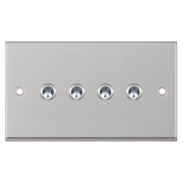 Selectric 7MPRO-177 Satin Chrome 4G 10A Toggle Switch