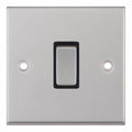 Selectric 7MPRO-201 Satin Chrome Black Inserts 1G 10A Light Switch