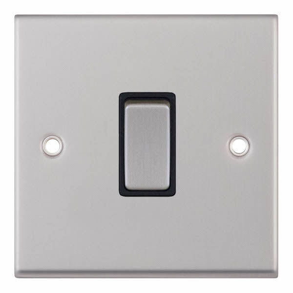 Selectric 7MPRO-201 Satin Chrome Black Inserts 1G 10A Light Switch