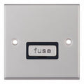 Selectric 7MPRO-227 Satin Chrome Black Inserts 13A Fused Connection Unit Unswitched