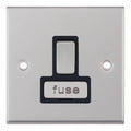 Selectric 7MPRO-228 Satin Chrome Black Inserts 13A Fused Connection Unit DP Switched