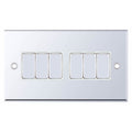 Selectric 7MPRO-305 Polished Chrome White Inserts 6G Light Switch