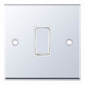 Selectric 7MPRO-307 Polished Chrome White Insert 1G 10A Intermediate Light Switch