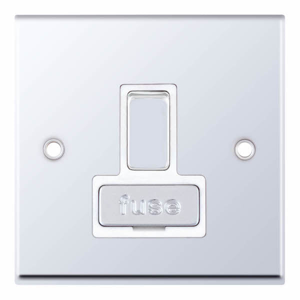Selectric 7MPRO-328 Polished Chrome White Inserts 13A Fused Connection Unit