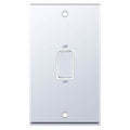 Selectric 7MPRO-348 Polished Chrome White Insert 2G 45A DP Cooker Switch
