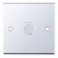 Selectric 7MPRO-364 Polished Chrome White Inserts 1G Dimmer Switch 5/100W