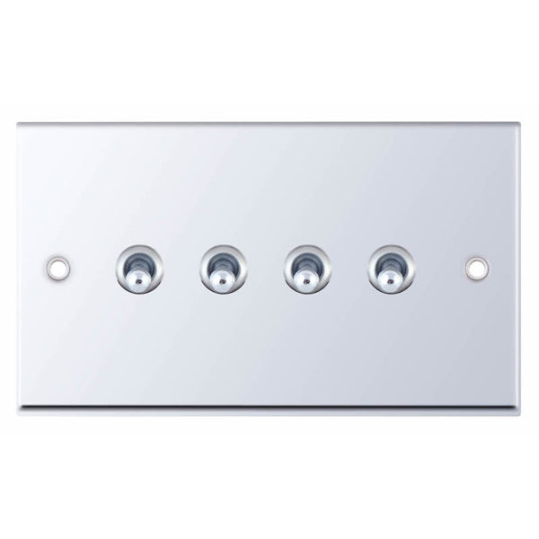 Selectric 7MPRO-377 Polished Chrome 4G 10A Toggle Switch