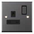 Selectric 7MPRO-421 Black Nickel Black Inserts 1G 13A Socket