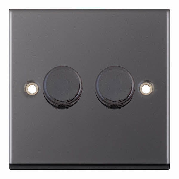 Selectric 7MPRO-465 Black Nickel Black Inserts 2G Dimmer Switch 5/100W