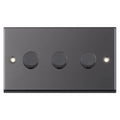 Selectric 7MPRO-466 Black Nickel Black Insert 3G Dimmer Switch 5/100W
