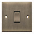 Selectric 7MPRO-607 Antique Brass Black Inserts 1G 10A Intermediate Switch