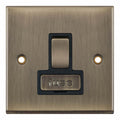 Selectric 7MPRO-628 Antique Brass Black Inserts 13A Fused Connection Unit