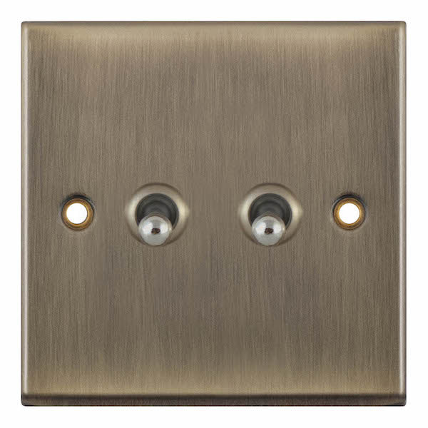 Selectric 7MPRO-675 Antique Brass 2G 10A Toggle Switch