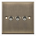 Selectric 7MPRO-676 Antique Brass 3G 10A Toggle Switch