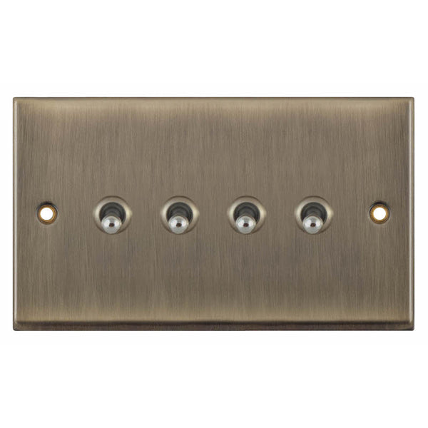 Selectric 7MPRO-677 Antique Brass 4G 10A Toggle Switch
