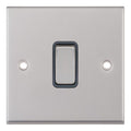 Selectric 7MPRO-701 Satin Chrome Grey Inserts 1G 10A Light Switch