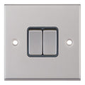 Selectric 7MPRO-702 Satin Chrome Grey Inserts 10A Light Switch