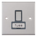 Selectric 7MPRO-728 Satin Chrome Grey Inserts 13A Fused Connection Unit
