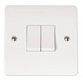 Click Scolmore - Light Switch 10A 2G 2 Way