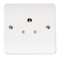Click Scolmore - 1G 13A Polar White Mode 5A Round Pin Socket Outlet