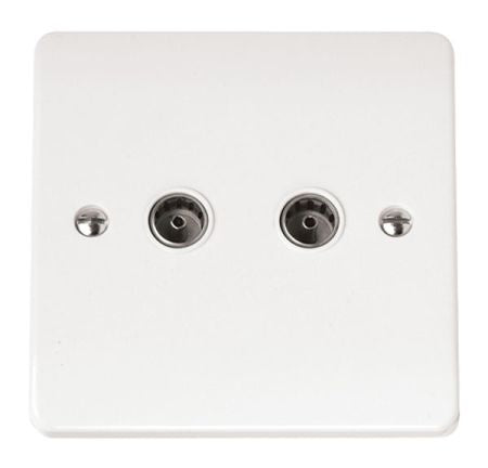 Click Scolmore - Polar White Mode 2G Coaxial Outlet