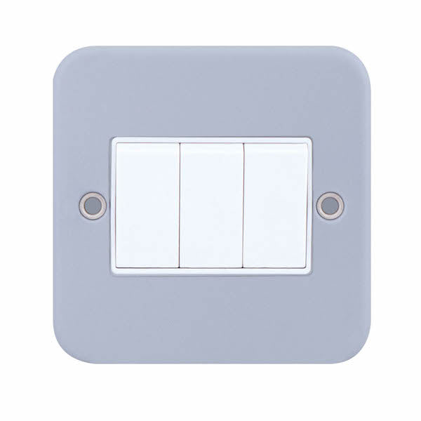 Selectric Metal Clad Light Switch 3G 2W