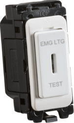 ML 20AX 2-way SP Key Switch Module - Laser printed "EMG LTG TEST"