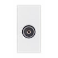 Selectric MOD-39 Coaxial/Aerial Socket Module (Female) Non-Isolated without Faraday Cage – White