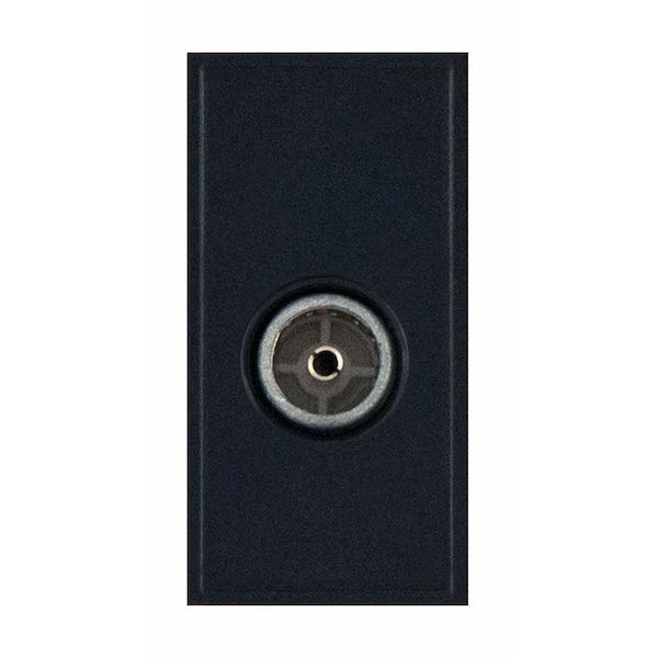Selectric MOD-40 Coaxial/Aerial Socket Module (Female) Non-Isolated without Faraday Cage – Black