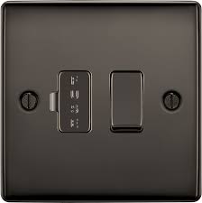BG Nexus Metal - Black Nickel 13A Switched Fused Connection Unit