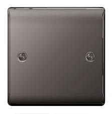 BG Nexus Metal Black Nickel - 1G Blanking Plate